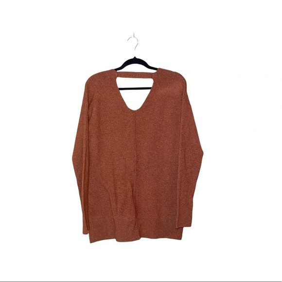 Maurices Burnt Orange Open Back Oversized Knit Tunic Sweater Xsmall Women’s - Picture 6 of 12